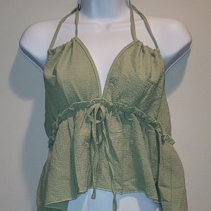 V-neck women's backless top